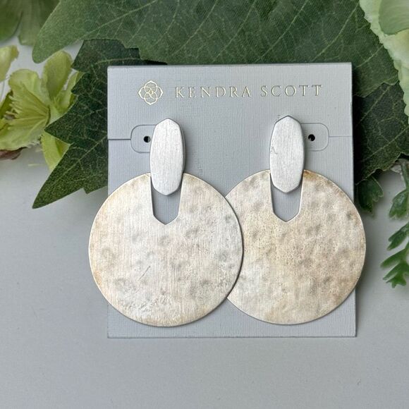 KENDRA SCOTT | Didi Silver Statement Earrings | New NWT - Picture 1 of 12